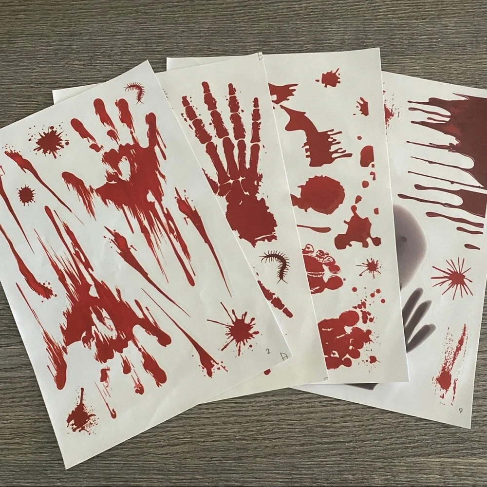 Halloween decorations stickers decals 4 sheets